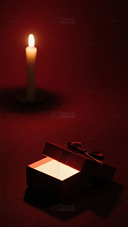 烛光礼物浪漫氛围