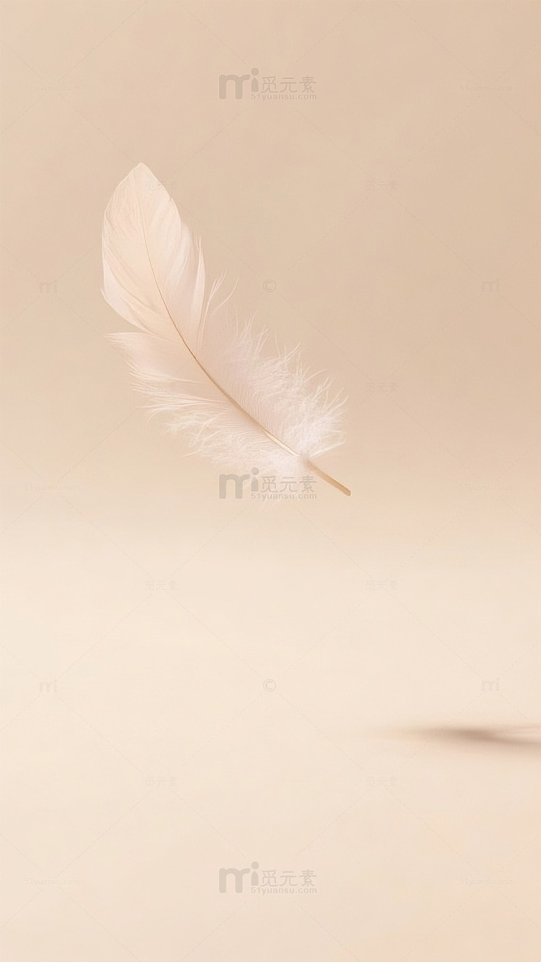 轻盈羽毛悬浮背景