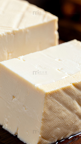 乳白色豆腐块食材特写