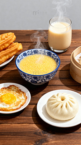 中式早餐美食摄影