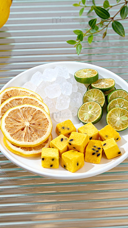 清新水果冰盘摆盘1
