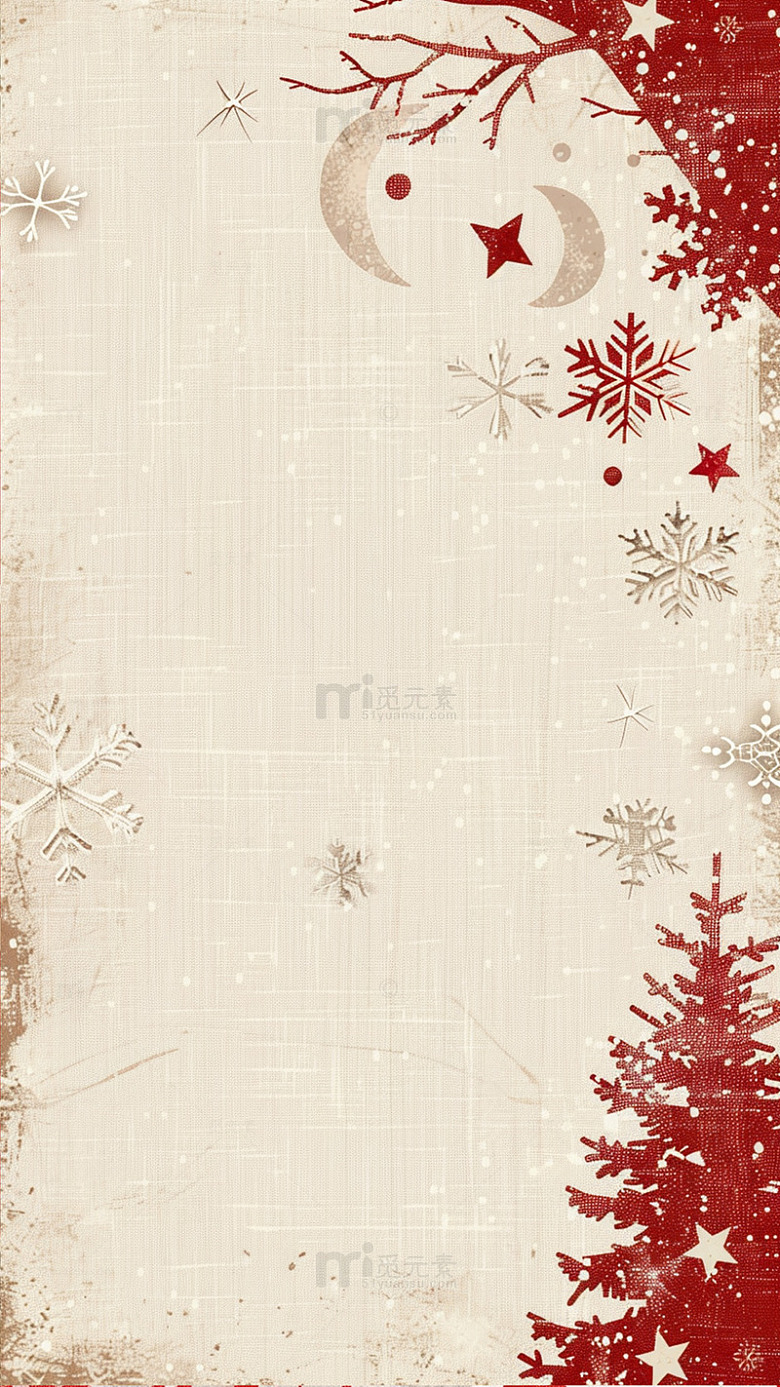 复古圣诞节日装饰背景