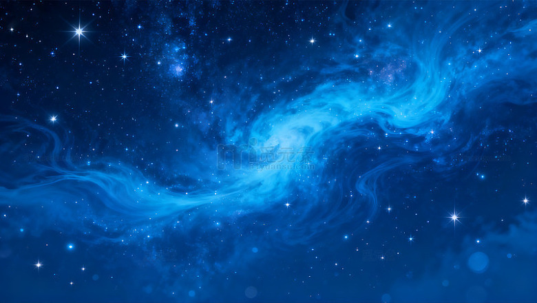 蓝色星云宇宙梦幻背景