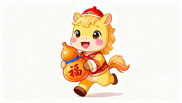 卡通马年贺岁吉祥物设计