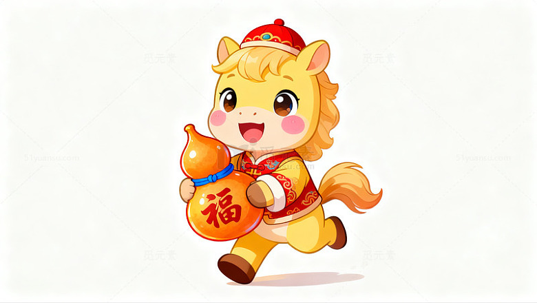 卡通马年贺岁吉祥物设计