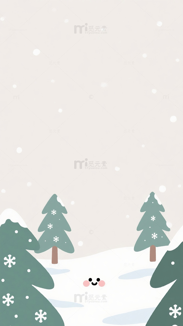 冬日雪景卡通