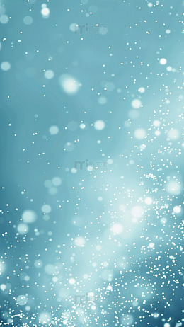 蓝色梦幻雪花飘落背景