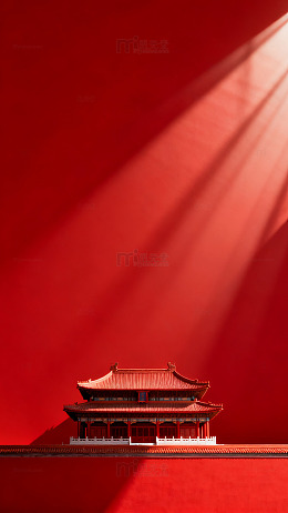 故宫红墙光影古建筑