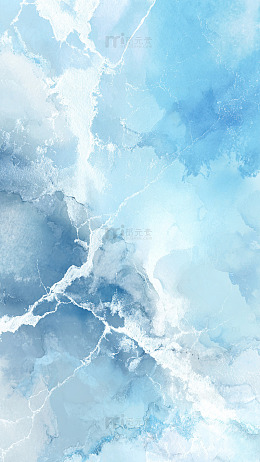 蓝色水墨抽象画背景