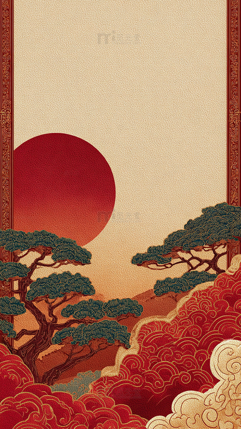 东方风格山水画装饰画