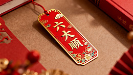 中国风春节喜庆书签设计元素