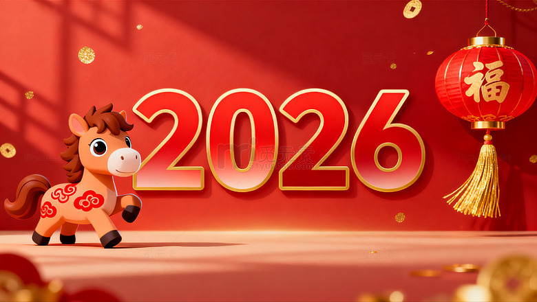 2026年新年马踏福字喜庆图11
