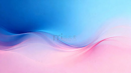 蓝粉渐变流动艺术背景图