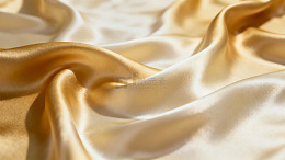丝绸质感金色布料特写