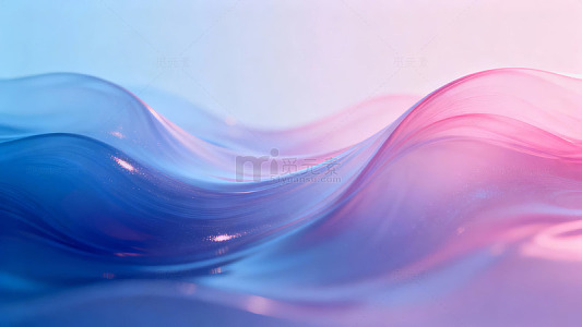 蓝粉渐变流动艺术图像