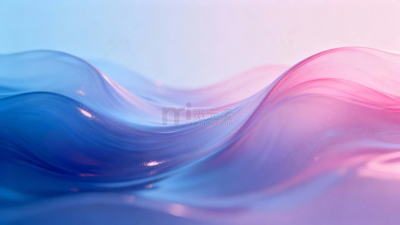 蓝粉渐变流动艺术图像