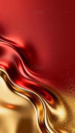 金红色流动质感壁纸
