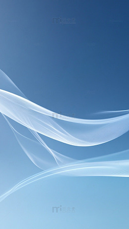 蓝天白云飘逸线条艺术
