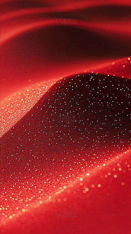 红色闪亮波纹纹理背景