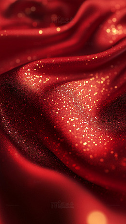 红绸闪光浪漫质感背景