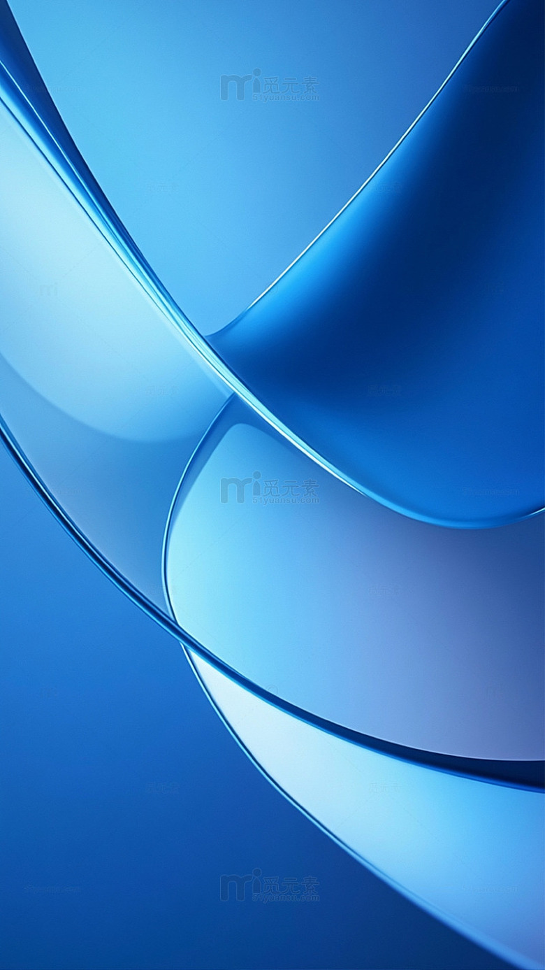 蓝色科技感流体设计图