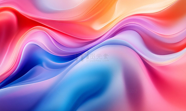 彩色波浪抽象艺术背景
