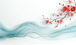水墨风梅花装饰画