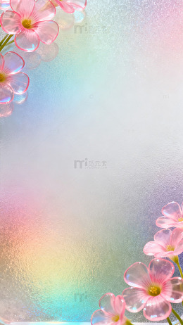 梦幻花海彩虹背景