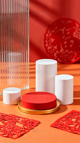 春节喜庆装饰物品展示