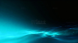 蓝绿色梦幻光影流动图