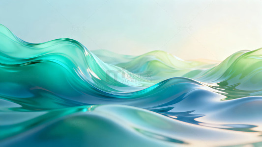 梦幻海浪艺术插画