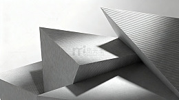 几何抽象光影建筑模型