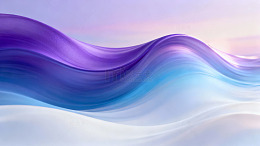 蓝紫渐变流动波浪抽象艺术背景