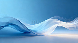 蓝调流动线条抽象艺术背景