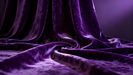 紫色丝绒布料特写