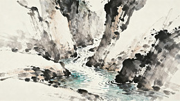 水墨山水风景画写意国画