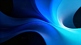 抽象蓝调曲线艺术壁纸