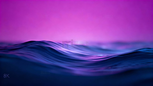 紫蓝海面梦幻光影