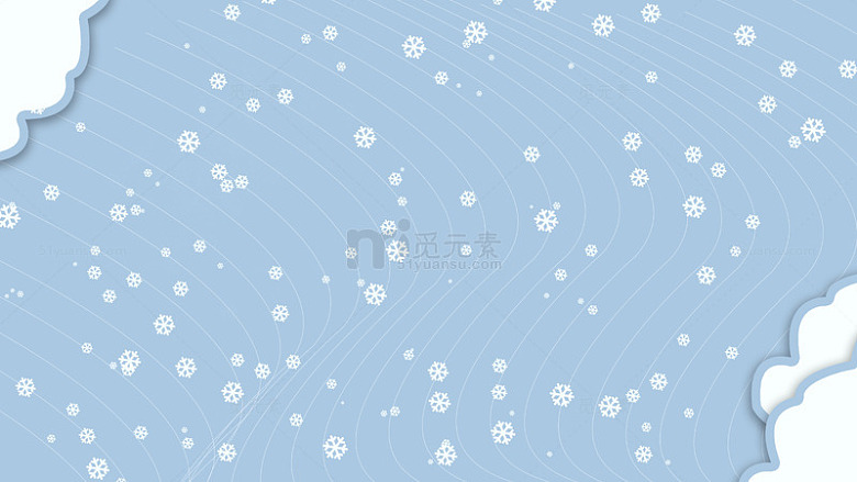雪花飘落冬日背景图