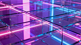 霓虹灯立方体科技视觉效果