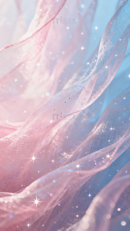 梦幻纱幔星光背景