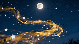 梦幻夜空星光流线图