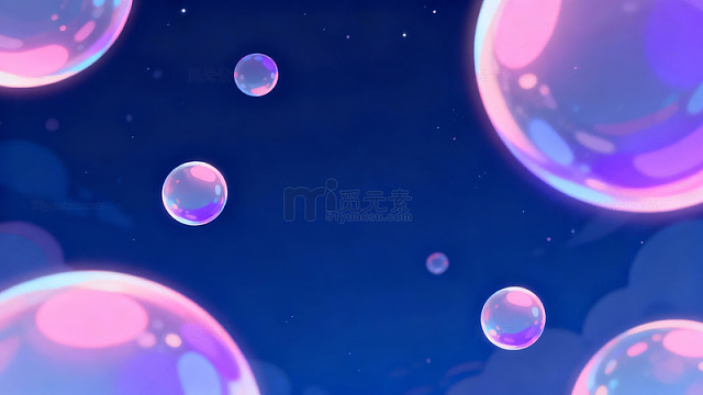 梦幻泡泡抽象艺术插画