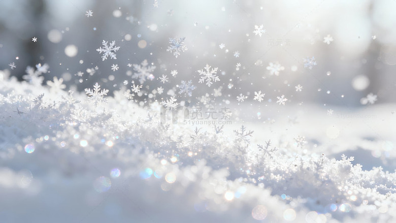 冬日雪景梦幻背景