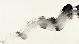 水墨画风抽象线条艺术画