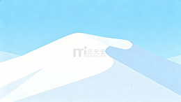 简约抽象山峰艺术装饰画
