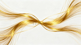 金色流动线条抽象艺术