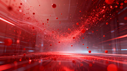 未来科技红色粒子空间视觉