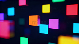 多彩立方体抽象艺术背景