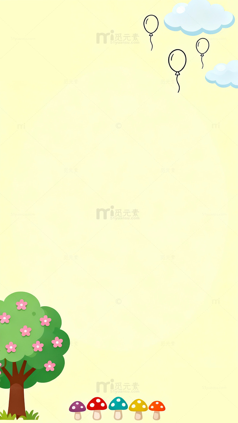 卡通风森林背景素材